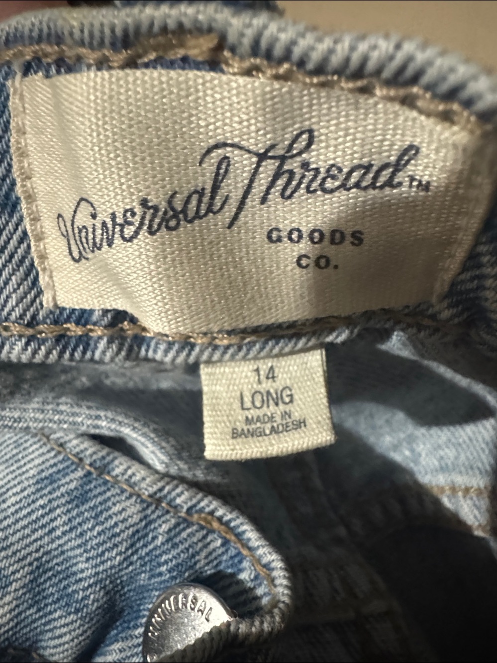NWOT Universal Thread Women’s Size 14 Long High Rise Easy Barrel - Picture 3 of 3